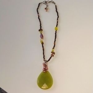 statement necklace jade